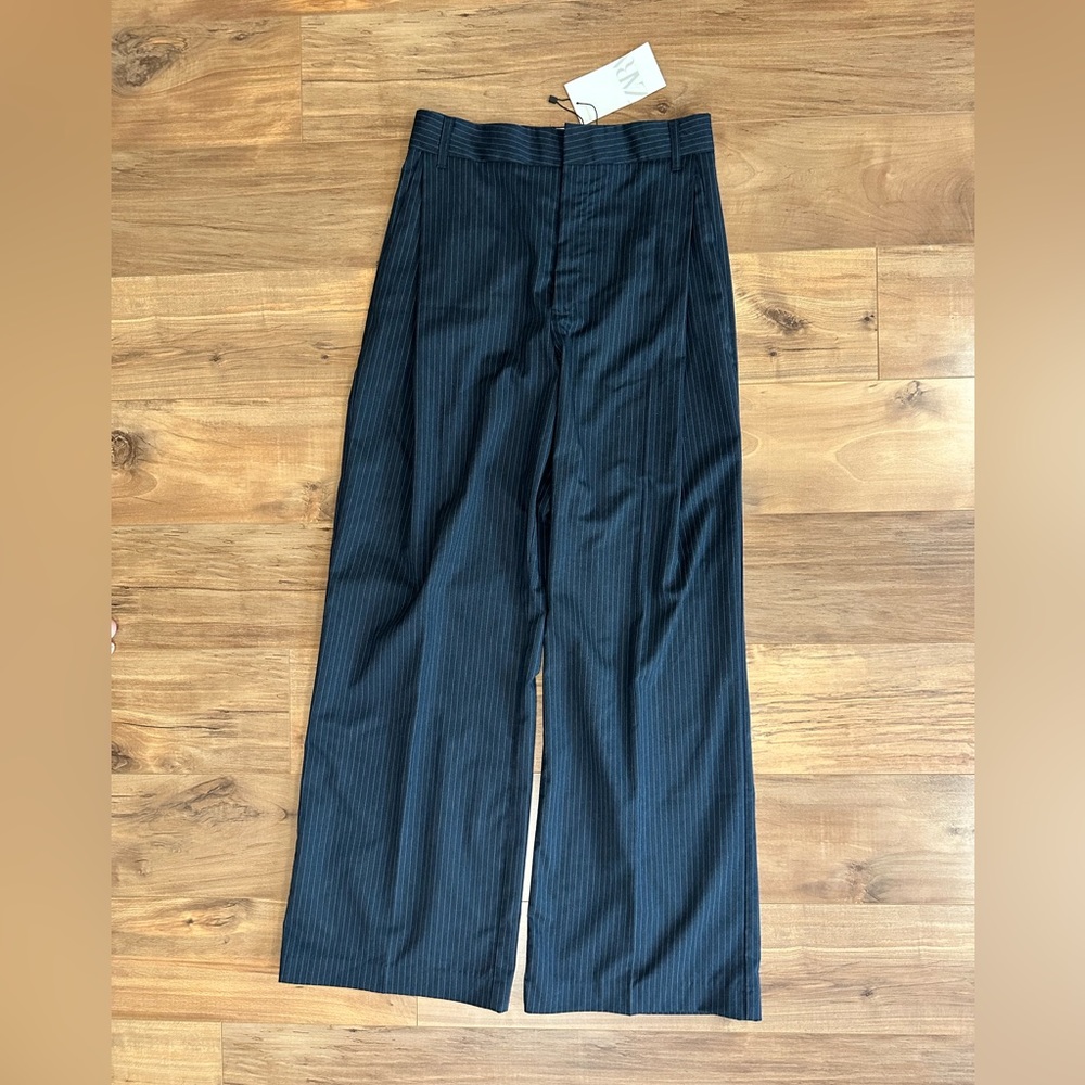 NWT Zara full length pinstripe pants Size XS